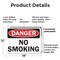 Signmission No Smoking Danger Sign, Plastic, 18in W x 12in L, 2PK OS-2PACK-DS-P-1218-L-19452 - alternate 5